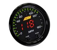 AEM X-Series 0-160 MPH Black Bezel w/ Black Face GPS Speedometer Gauge 30-0313