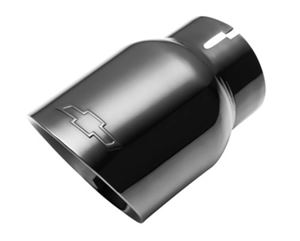 2.7L Black Chrome Single Outlet Exhaust Tip with Bowtie Logo 84894462
