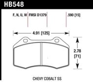 Hawk Performance Brake Front Pads HB548N.510