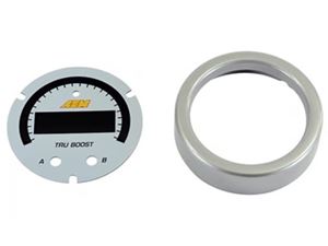 AEM X-Series Tru-BoostX Boost Controller Gauge Accessory Kit - Silver Bezel &amp; White Faceplate 30-0352-ACC