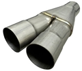 Universal Y-Pipe (2.5" Inlets/3" Outlet) Stainless 25-1143