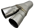 Universal Y-Pipe (3" Inlets/4" Outlet) Stainless 25-1145
