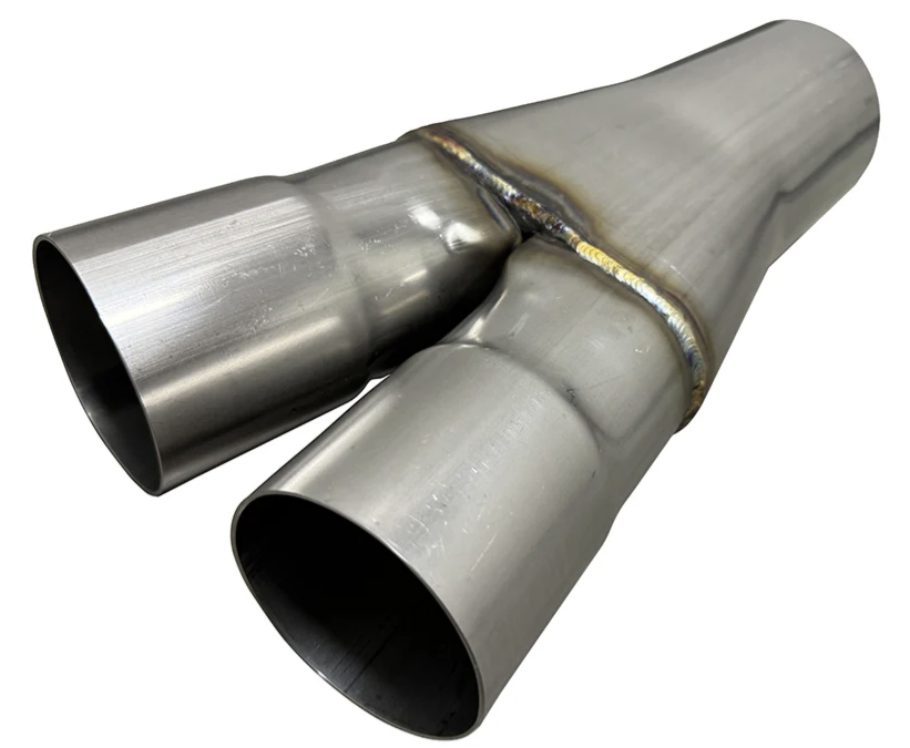 Universal Y-Pipe (3" Inlets/4" Outlet) Stainless 25-1145