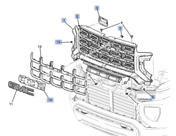 Colorado Elevation Grille, Black 2023+ 85612249
