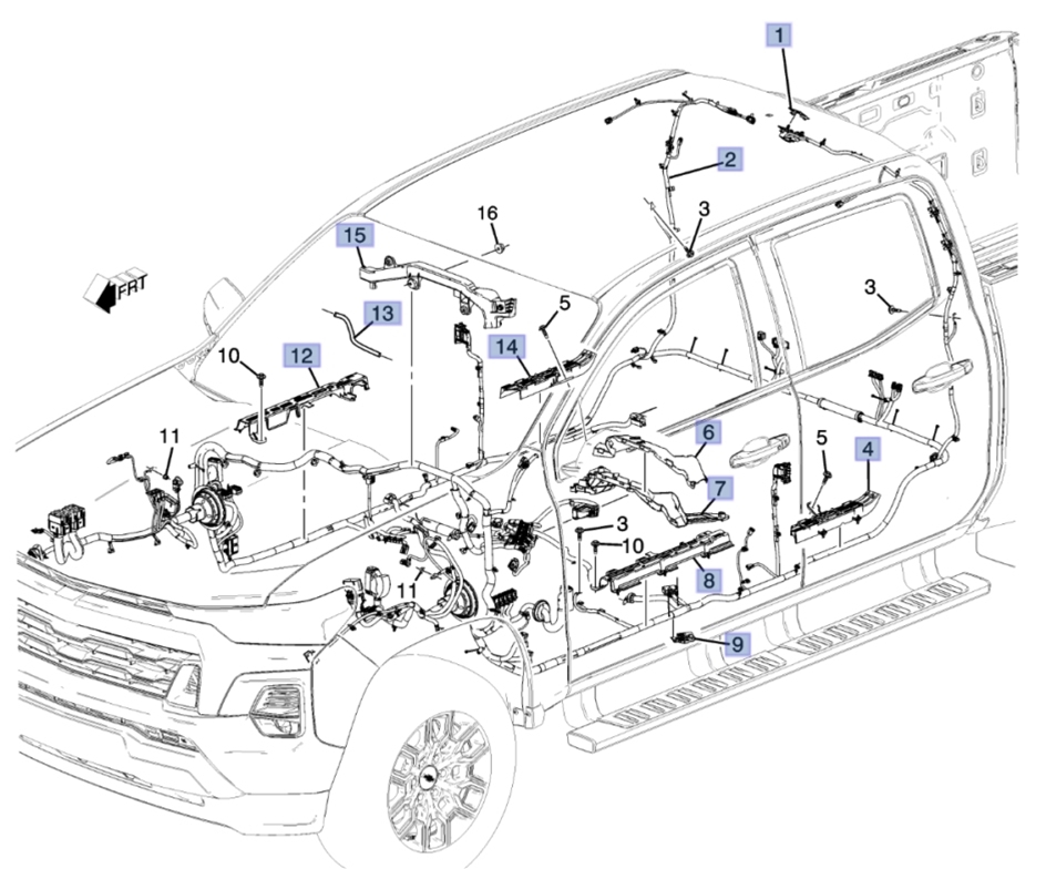 Harness Asm, Body Wiring 85722885