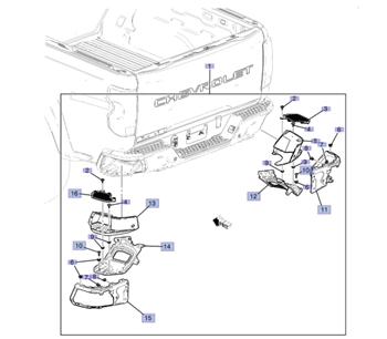 Rear Bumper Step Pkg 86306913