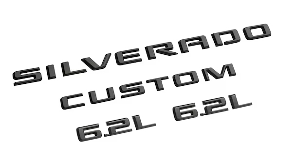 Silverado Custom Trail Boss Emblems in Black 86539784