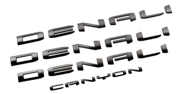 Canyon 2023+ Denali Emblems in Black 86557051