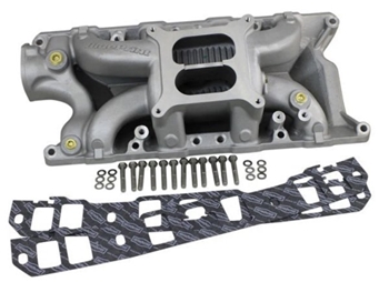 SBF 302 Intake Manifold Kit, Dual Plane, Aluminum BPP302INT