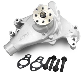 Aluminum Mechanical Water Pump, Chevy SB, Long, Standard Rotation, Satin BPP67265