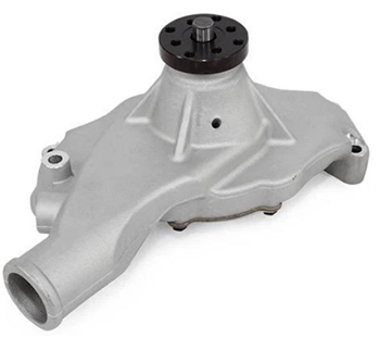 Aluminum Mechanical Water Pump, Chevy BB, Short, Standard Rotation, Satin BPP9212