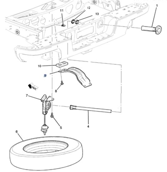 Colorado 2017-2022 Spare Tire Hoist Kit CEDCSTH2ndGen